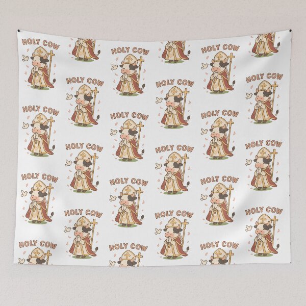Item preview, Holy Cow - Dairy Cows Wearing Pope Costume designed and sold by Pastel Purrade.