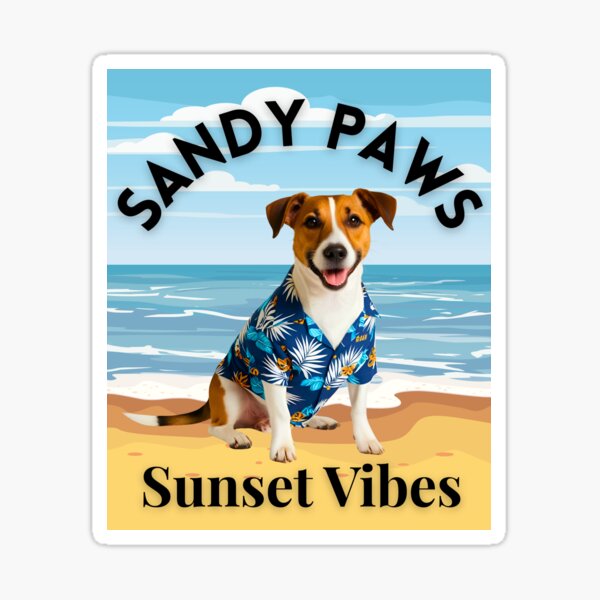 Item preview, Jack Russell Terrier Sunset Vibes – Cute Tropical Beach Dog Design designed and sold by Fredster1966.