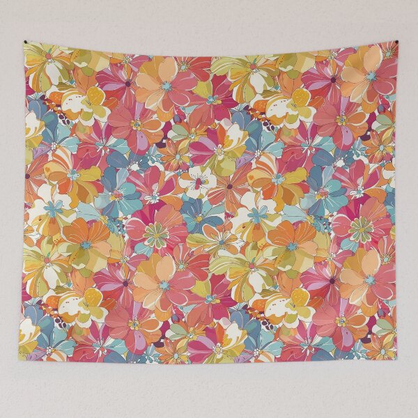 Item preview, Retro Groovy Flowers designed and sold by CoolPixels.