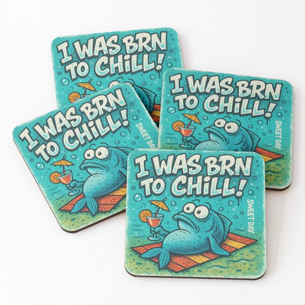 Item preview, I Was Born to Chill – Funny Underwater Fish Pop Art designed and sold by Sweetday2025.