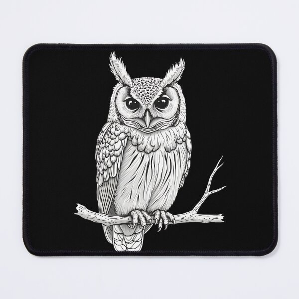 Item preview, Eastern Screech-Owl Line Art – Nocturnal Birdwatching Design designed and sold by VividByAmani.