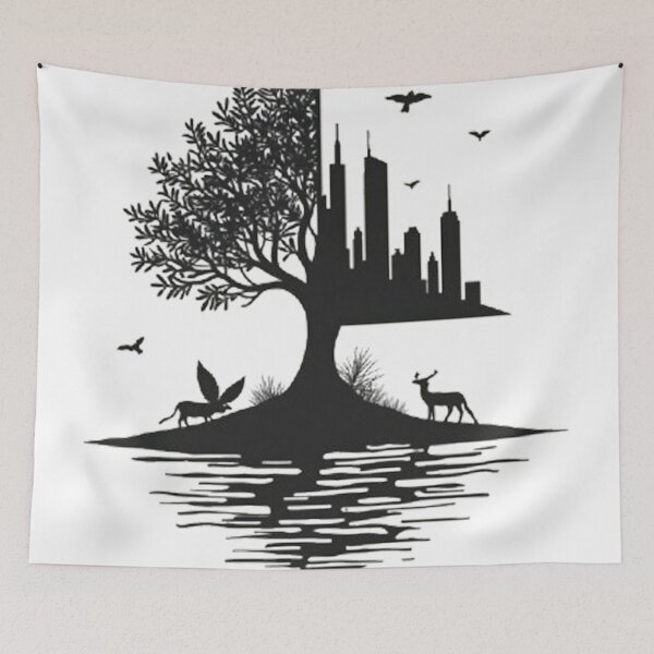 Item preview, Two Worlds, One Tree: Nature Meets the City designed and sold by Ashan Perera.