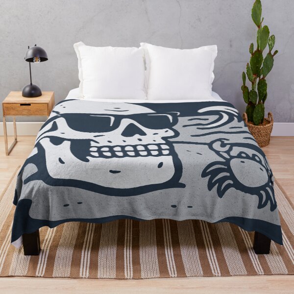 Item preview, Beach Skull Surfing designed and sold by CreepyCornerArt.