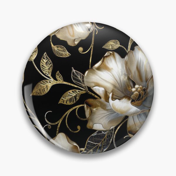 Artikelvorschau, Obsidian-Orchideen – Dunkle Blumen mit goldenen Schatten entworfen und verkauft von YourPrettyHome.