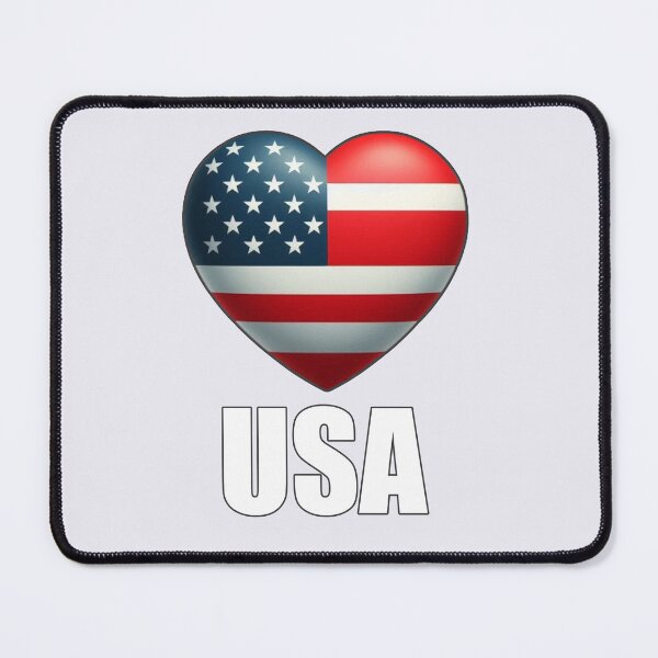 Item preview, Heart-shaped USA flag, patriotic symbol, love for America designed and sold by hardingcarl2.