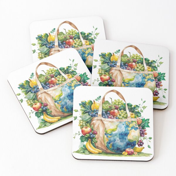 Item preview, Colorful tote bag filled with fresh fruits and vegetables in a nature-inspired design designed and sold by Ms. Iryna.
