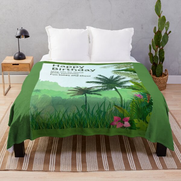 Item preview, TARJETA DE FELIZ CUMPLEAÑOS, OASIS TROPICAL, PALMERAS designed and sold by AASparksDesigns.