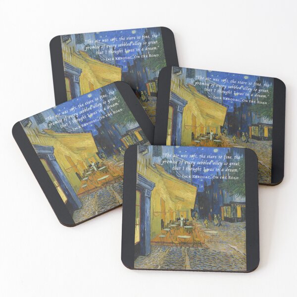 Item preview, Jack Kerouac quote: The air was soft, the stars so fine, the promise of every cobbled alley so great, that I thought I was in a dream. designed and sold by artbleed.