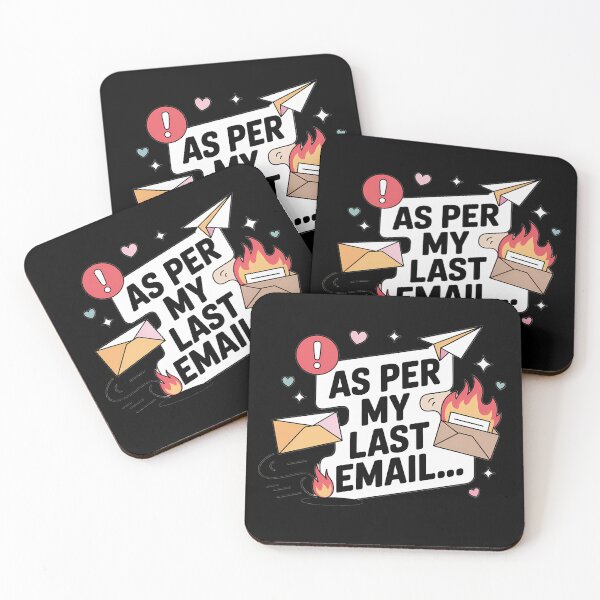 Aperçu de l'œuvre Autocollant « Conformément à mon dernier e-mail » | Humour passif-agressif au bureau créée et vendue par Reugba.