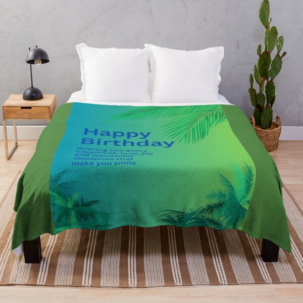 Item preview, TARJETA DE FELIZ CUMPLEAÑOS, HOJAS DE PALMERAS VERDES designed and sold by AASparksDesigns.
