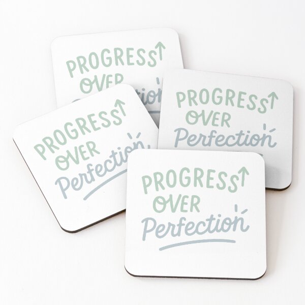 Item preview, Progress Over Perfection - Motivational Mental Health Design designed and sold by vibekit.