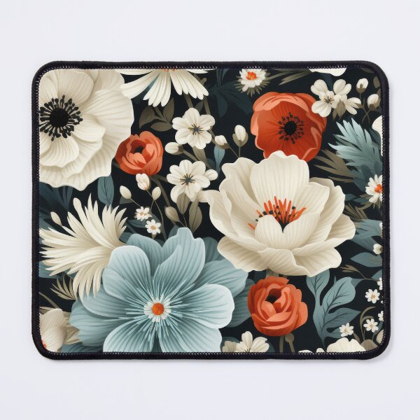 Item preview, Celestial Nectar – Luxe Fantasy Blooms in Moonlit Velvet designed and sold by YourPrettyHome.