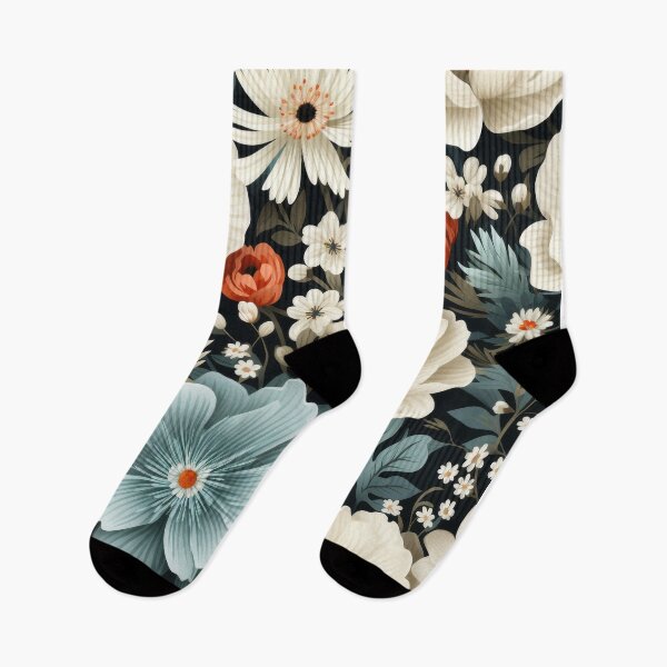 Item preview, Celestial Nectar – Luxe Fantasy Blooms in Moonlit Velvet designed and sold by YourPrettyHome.