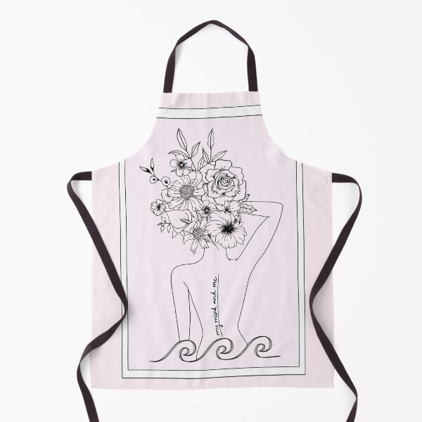 Item preview, ‘My Mind & Me’ Line Drawing Woman with Florals  designed and sold by Chloe Lopez.