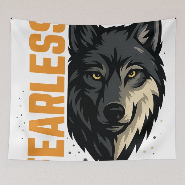 Item preview, Fearless Wolf Head – Bold Alpha Animal Illustration designed and sold by VIBE CRAFT STUDIO.