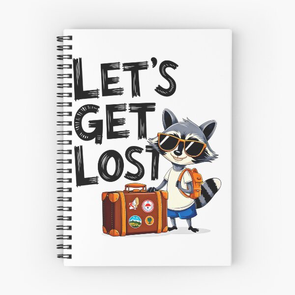 Item preview, Let’s Get Lost Cute Traveling Raccoon with Suitcase designed and sold by Taans-Creation.