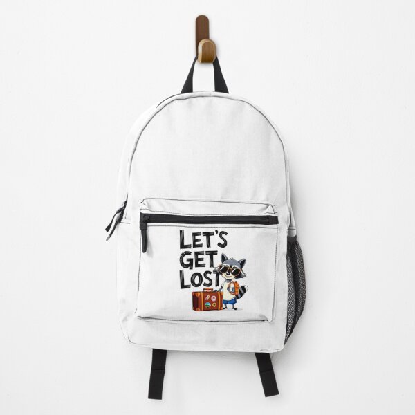 Item preview, Let’s Get Lost Cute Traveling Raccoon with Suitcase designed and sold by Taans-Creation.