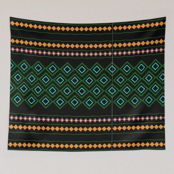 Item preview, Geometric Ethnic Oriental Seamless Pattern Traditional Design for Background, Carpet, Wallpaper, Clothing, Wrapping, Batik, Fabric, Bector, Illustration, Embroidery Style designed and sold by PepfryPrinting.