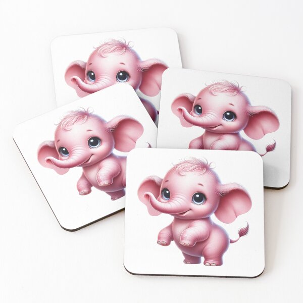 Item preview, Playful Pink Baby Elephant – Fun & Joyful Nursery Design designed and sold by FusiTink.