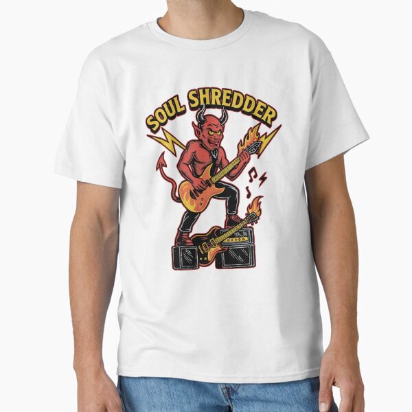 Item preview, Soul Shredder – Devil Playing Flaming Guitar designed and sold by TeeLabDesign.