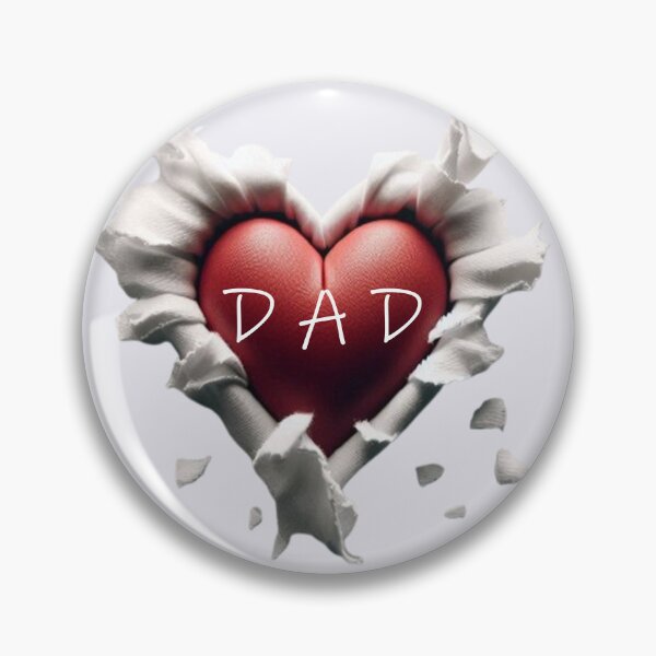 Item preview, Heart-shaped design with "DAD" text, torn paper effect. designed and sold by hardingcarl2.