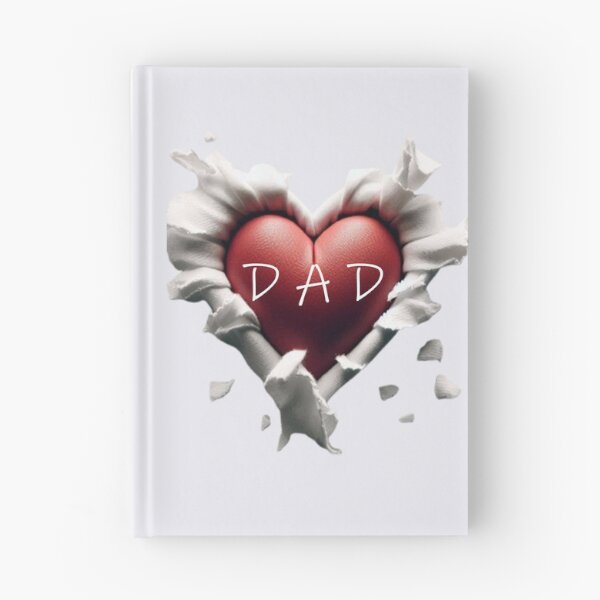 Item preview, Heart-shaped design with "DAD" text, torn paper effect. designed and sold by hardingcarl2.
