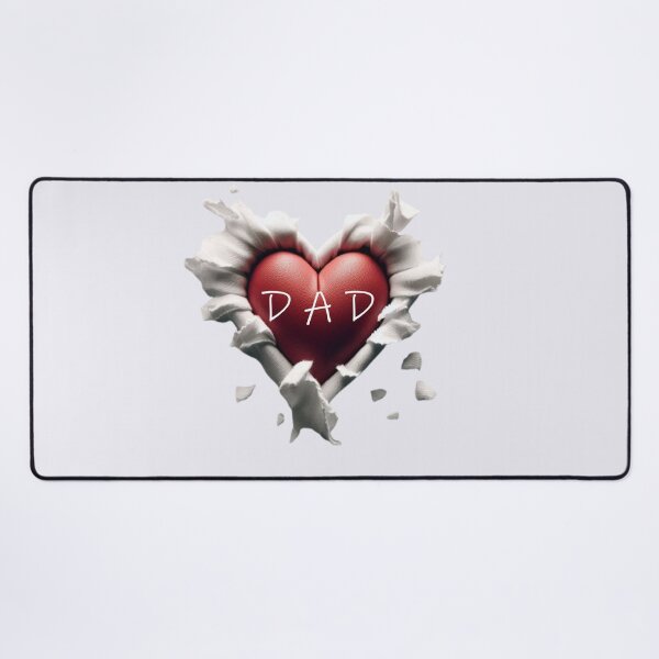 Item preview, Heart-shaped design with "DAD" text, torn paper effect. designed and sold by hardingcarl2.