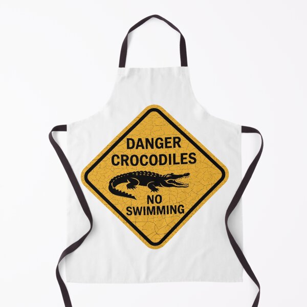 Item preview, Danger Crocodiles No Swimming designed and sold by Angry Swan Designs.