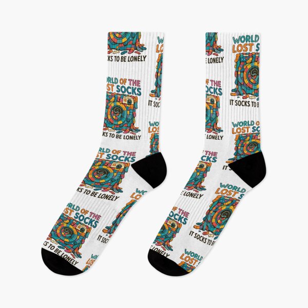 Item preview, Funny Vanish Socks World Missing But Not Forgotten designed and sold by Blok45.