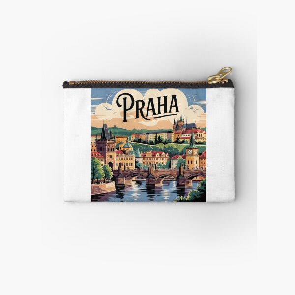 Item preview, Classic "Praha" – Vintage Prague Souvenir with Iconic Landmarks designed and sold by Zibis09.