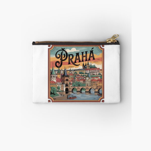 Item preview, Classic "Praha" – Vintage Prague Souvenir with Iconic Landmarks designed and sold by Zibis09.