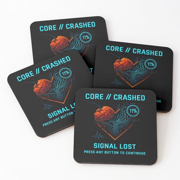 Item preview, CORE CRASHED – Signal Lost in a Digital Heart  designed and sold by LevelUpDark.