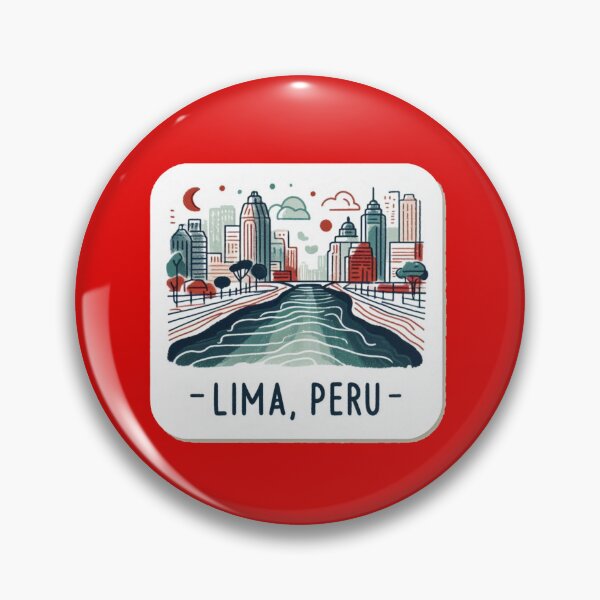 Item preview, Lima, Peru – Minimalist Watercolor Cityscape Sticker,    designed and sold by PaintMeWorld.