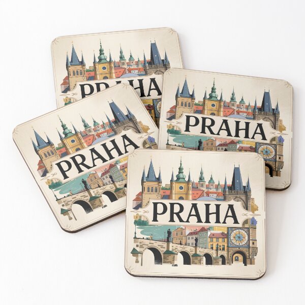 Item preview, "Praha" – Vintage Prague Souvenir with Iconic Landmarks designed and sold by Zibis09.