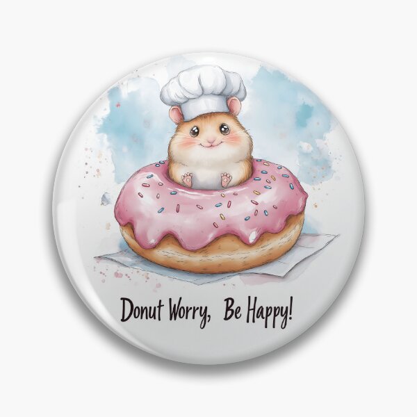 Item preview, Donut worry , Be happy  designed and sold by P&U Fabric.