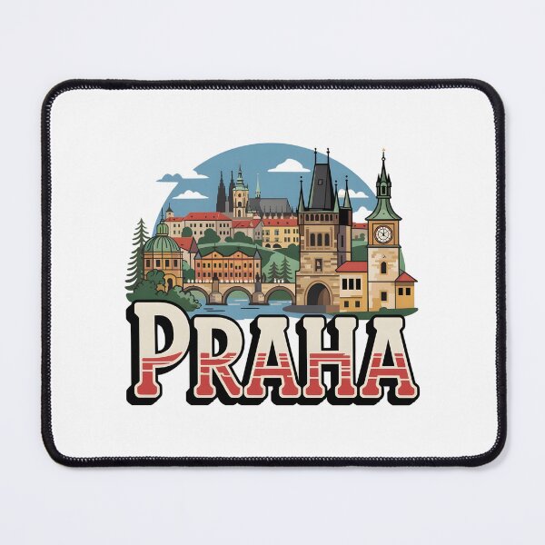 Item preview, Classic "Praha" – Vintage Prague Souvenir with Iconic Landmarks designed and sold by Zibis09.