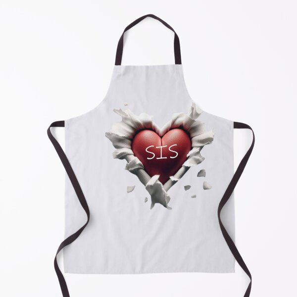 Item preview, Heart with "SIS" text, wrapped in torn white paper designed and sold by hardingcarl2.