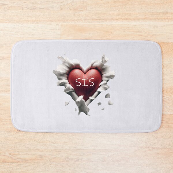 Item preview, Heart with "SIS" text, wrapped in torn white paper designed and sold by hardingcarl2.