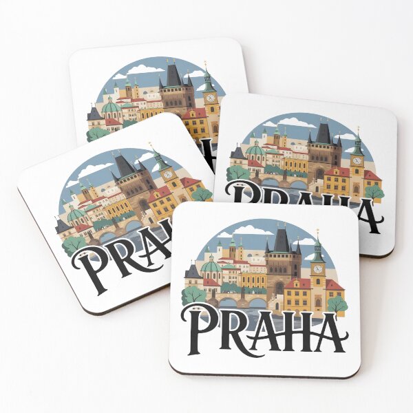 Item preview, Classic "Praha" – Vintage Prague Souvenir with Iconic Landmarks designed and sold by Zibis09.