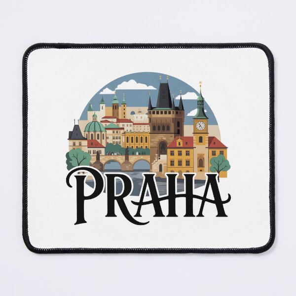 Item preview, Classic "Praha" – Vintage Prague Souvenir with Iconic Landmarks designed and sold by Zibis09.