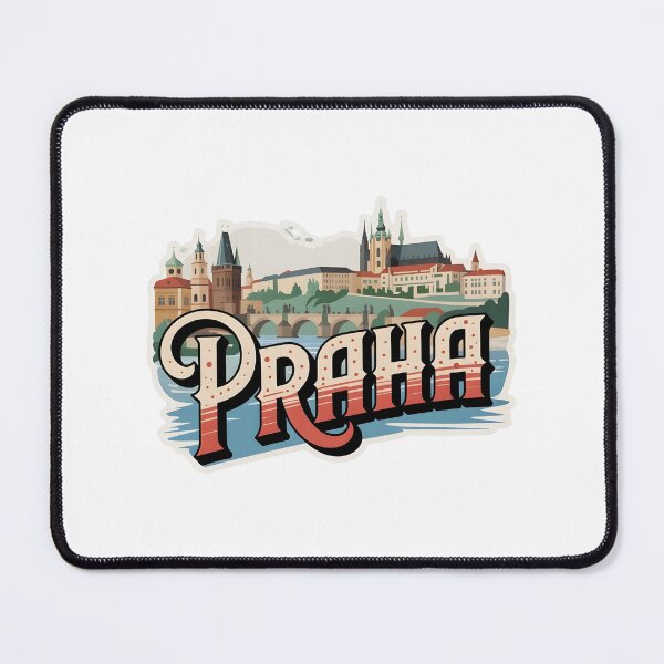 Item preview, Classic "Praha" – Vintage Prague Souvenir with Iconic Landmarks designed and sold by Zibis09.