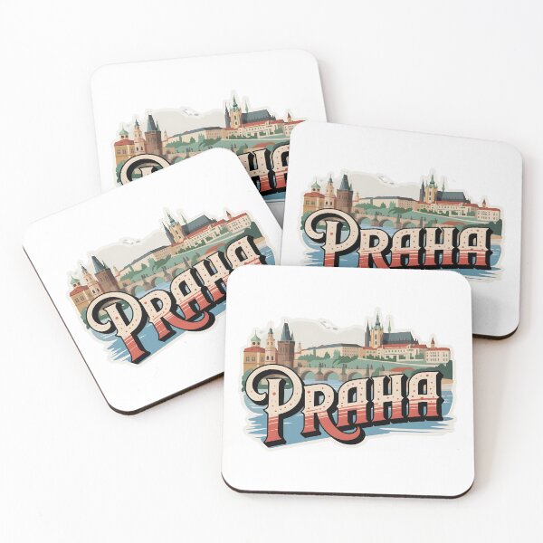 Item preview, Classic "Praha" – Vintage Prague Souvenir with Iconic Landmarks designed and sold by Zibis09.