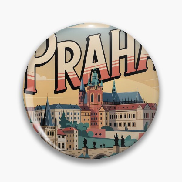 Item preview, Classic "Praha" – Vintage Prague Souvenir with Iconic Landmarks designed and sold by Zibis09.