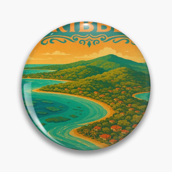 Item preview, Honduran Caribbean – Tropical Island Retro Travel Poster designed and sold by StudioCultura.