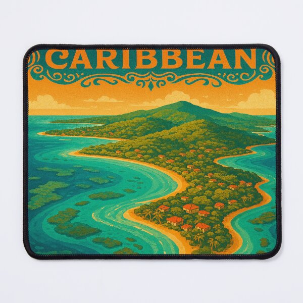 Item preview, Honduran Caribbean – Tropical Island Retro Travel Poster designed and sold by StudioCultura.