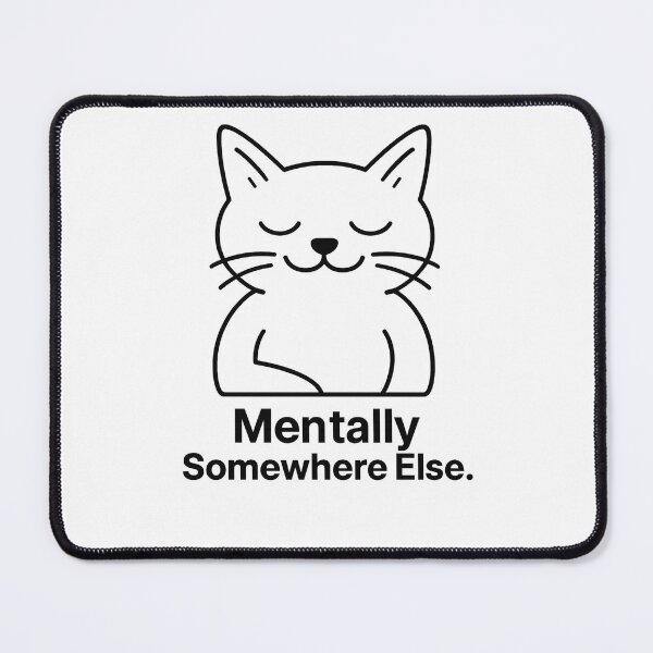 Item preview, Mentally Somewhere else – Laptop Skin for Remote Workers – Funny and Minimalist Design designed and sold by JustMeditateIt.