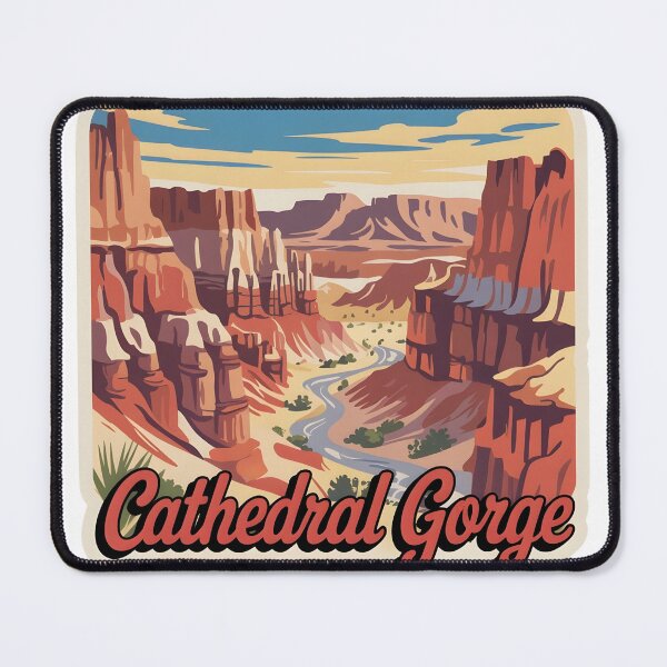 Item preview, Cathedral Gorge Nevada Vintage Travel Sticker, Magnet, T Shirt designed and sold by Zibis09.
