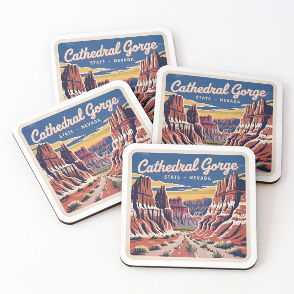 Item preview, Cathedral Gorge Nevada Vintage Travel Sticker, Magnet, Shirt designed and sold by Zibis09.