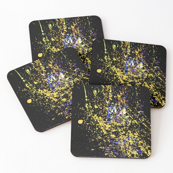 Item preview, Yellow blue paint on black designed and sold by AnnArtshock.