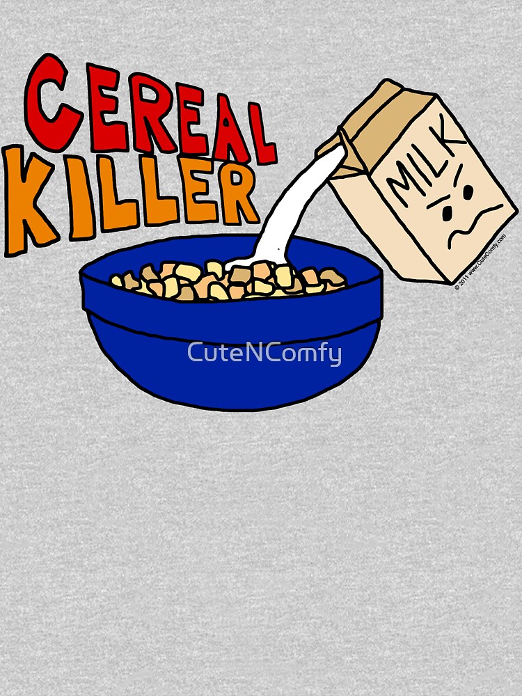 "Cereal Killer, Funny Breakfast Food Parody" Pullover Hoodie for Sale